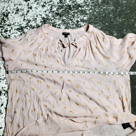 Torrid Crepe Tie Neck Blouse - Picture 6 of 8